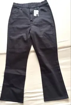 新品未使用 セミフレア オーガニックコットン ウエストゴムパンツ グレー XL