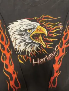 激レア harley davidson イーグル フレイム ロンT 90s - メルカリ