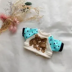 メルちゃんソランちゃん　くまさんとプチハート袖のトレーナー