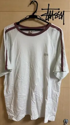 90s OLD STUSSY 紺タグ ボーダーTシャツ M ホワイト 雰囲気◎ - メルカリ