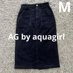 コーデュロイ タイトスカート ダークネイビー