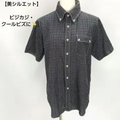 【美品】メイルアンドコー タカキュー 半袖 チェックシャツ ボタンダウン M ㊷のサムネイル