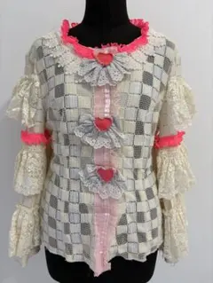 十万兆ろんぐへあ　ぜつきぐ　ブラウス　アウター ピンク　ハート