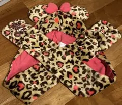 ミニーマウス ヒョウ柄フード