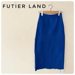 新品タグ付き‼FUTIER LAND レディース　ブルー　タイトロングスカートМのサムネイル