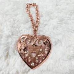 Samantha Vega　ハート型バッグチャーム　（ピンクゴールド）