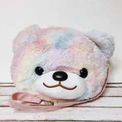 夢かわ　クマ　フェイス　ショルダー　バッグ　ベア　ハートフレンド