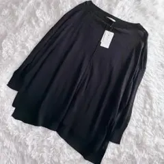【c8206】✨新品✨OPAQUE.CLIP ニット　セーター　黒　透け感