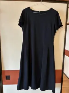 Mitsumineネイビー 半袖 ひざ丈ワンピース 11ARのサムネイル