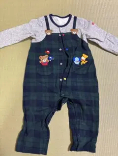ミキハウス　チェック柄ロンパース 80センチ
