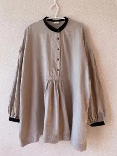 URBAN RESEARCH DOORS バイカラー リネンブラウス 麻100%