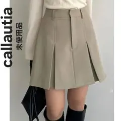未使用タグ付きcallautia インバーテッドプリーツミニスカパン