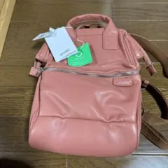 アネロ anello レザー調？ミニリュック くすみピンク？