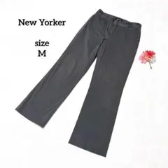 ニューヨーカー カジュアルパンツ 綿 ストレッチ シンプル チャコールグレー M