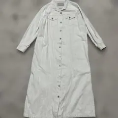 サニークラウズデニムシャツワンピース　長袖フェリッシモ白系LT
