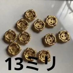 レトロなボタン　穴あき×ゴールドミニ