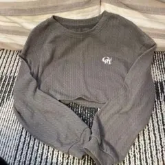 Dazy グレー 短丈クロップドニット S