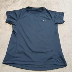 ウィメンズ 黒 Tシャツ Lサイズ X型ロゴのサムネイル