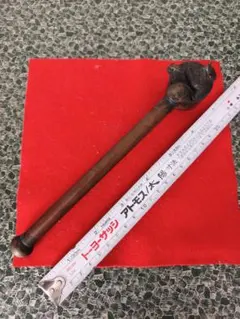 金属製 矢立 筆置き 伝統工芸 縁起物 置物