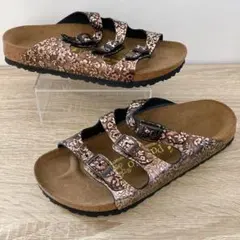 ＊極美品＊希少柄＊ビルケンシュトック フロリダ ブロンズ 本革 39サイズのサムネイル