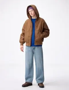 【GU】バギージーンズ 丈標準72 30インチ 63BLUE