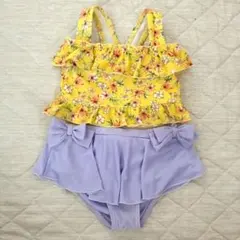 グローバルワーク花柄水着 Sサイズ90〜100サイズ