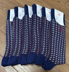 【新品未使用】ユニクロ JWAメンズソックス 同色6足セット 25-27cm