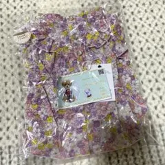 犬服 ワンピース 小花柄 紫 フリル ハンドメイド