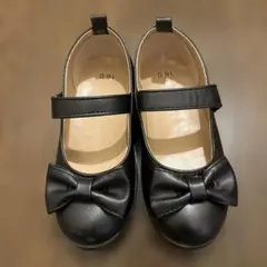 リボン付き黒フォーマルシューズ 16.0cm ブラック