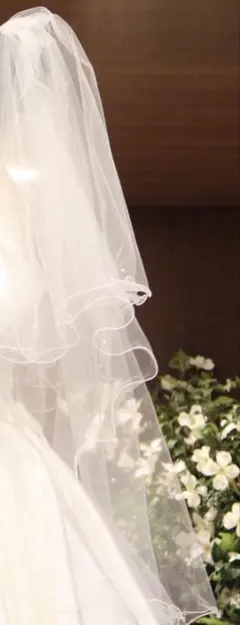 パール付きメロウ　ウェディングヴェール