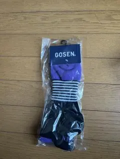 GOSEN F2202 テニスソックス 紫/黒 25-28cm