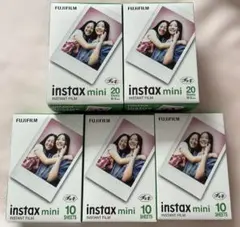 チェキフィルム instax mini 20枚パック2箱＋10枚パック3箱セット