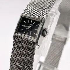 RADO ラドー 21石 アンティーク 手巻 レディース 腕時計 可動品 稼働品 RADO ラドー 21石 スクエア グリーン文字盤 手巻き レディース