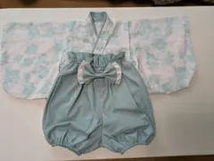 ハンドメイド　ベビー袴　お食い初め　初節句 　お正月　グリーン