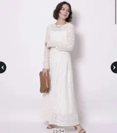 ストレッチレースシャーリングワンピース新品完売！アルページュストーリー