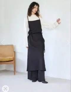 Baserange ベースレンジ リブエプロンワンピース ホルターネック