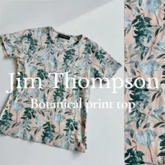 高級✨ジムトンプソン ボタニカル総柄Tシャツ S ピンク ストレッチ◎ 美品のサムネイル