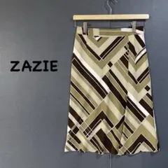 【ZAZIE】ザジ ヘリンボーン柄タイトスカート(サイズ不明)裏地 薄手 総柄のサムネイル