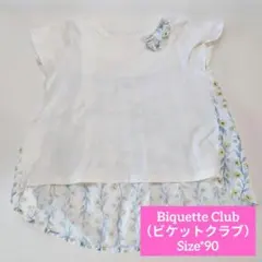 ビケットクラブ 花柄半袖Tシャツ 90のサムネイル