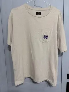 新作 正規品 LHP ニードルズ トップス Tシャツ 半袖 蝶刺繍 パープル 新作 正規品 LHP NEEDLES ニードルズ トップス Tシャツ 半袖 蝶