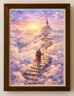 【水彩画アート】雲の彼方の約束　2L写真用紙