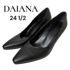 DIANA ダイアナ レザー パンプス ブラック 24.5cmのサムネイル