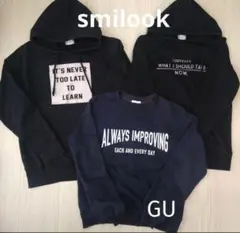 smilook ブラック フード付きパーカー M