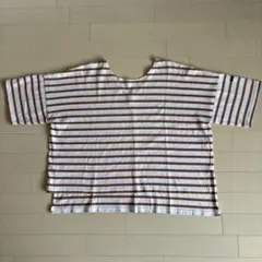 Le Minor ボーダー 半袖 Tシャツ ブラウンのサムネイル