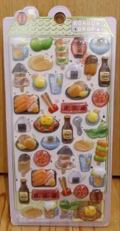 居酒屋　和柄　食べ物　３Ｄステッカー