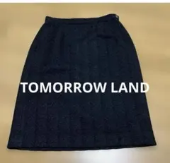 TOMORROW LAND 膝丈スカート　濃いネイビー　Sのサムネイル