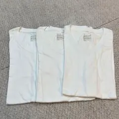 無印良品　VネックTシャツ 3枚セット ホワイト Lサイズのサムネイル