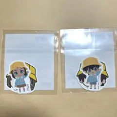 名探偵コナン　セガラッキーくじ　ステッカーセット　工藤新一　鈴木園子