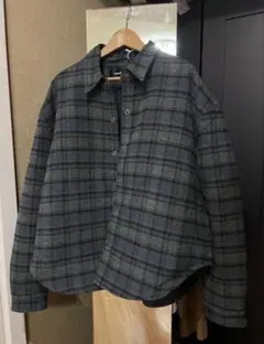 極希少】極短丈 オンブレチェック ジップジャケット 変形ポケット