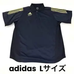 アディダス Lサイズ プロフェッショナル 半袖ポロシャツ ブラック ゴールドのサムネイル